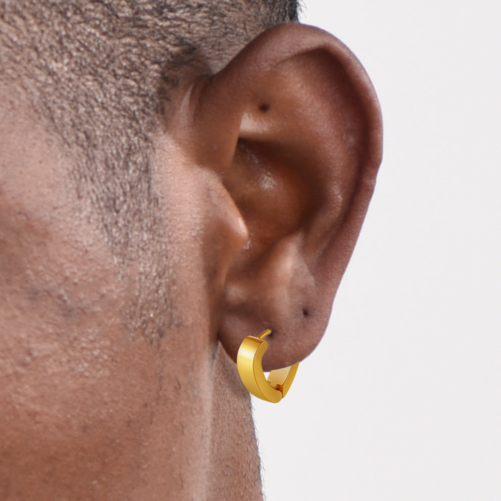 FaithHeart Heart Hoop Earrings Set for Men 4 Pairs FaithHeart