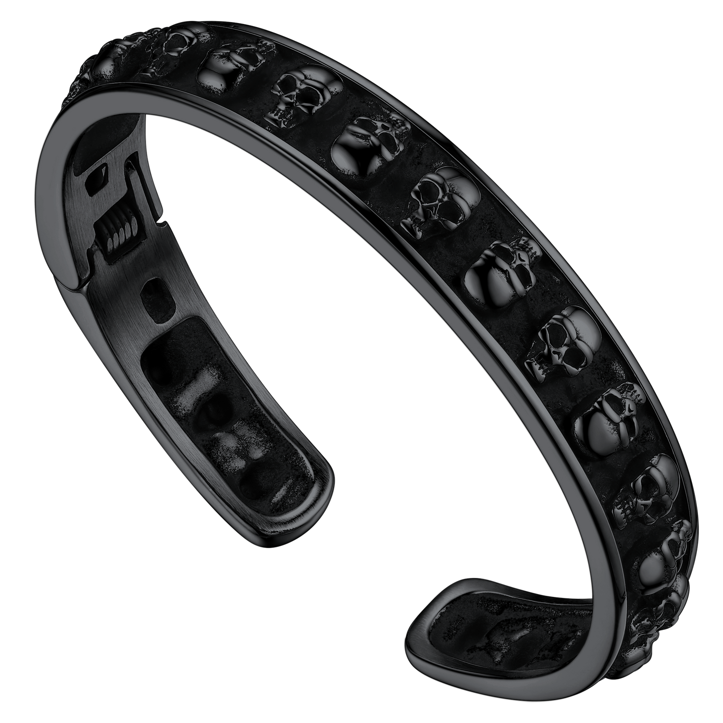 FaithHeart Skull Cuff Bracelet Gothic Punk Bangles FaithHeart