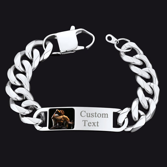 FaithHeart Custom Cuban Link Bracelet Stainless Steel Chain Wrist Bracelets FaithHeartimg
