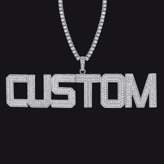 FaithHeart Bling Personalized Name Necklaces Cubic Zirconia Gold Plated Hip Hop Jewelry FaithHeartimg