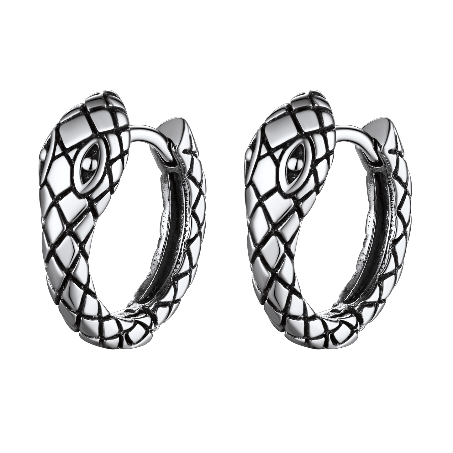 FaithHeart Snake Hoop Earrings Gothic Huggie Earrings FaithHeart
