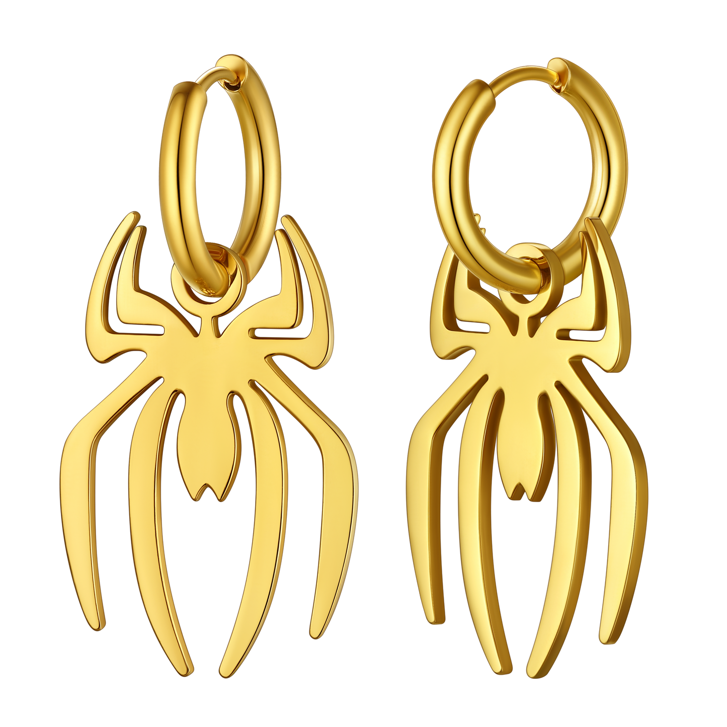 FaithHeart Gothic Spider Drop Earrings Stainless Steel FaithHeart