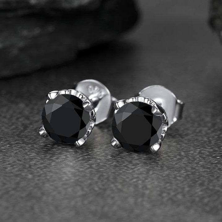 FaithHeart Moissanite Stud Earrings S925 Sterling Silver Round Cut FaithHeart