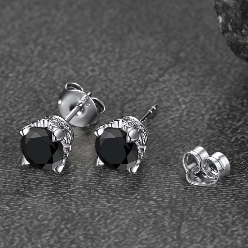 FaithHeart Moissanite Stud Earrings S925 Sterling Silver Round Cut FaithHeart