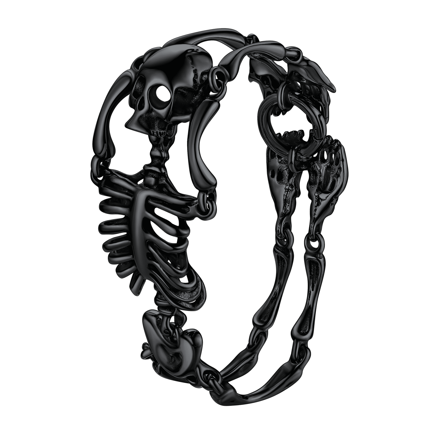 FaithHeart Stainless Steel Body Skull Skeleton Bracelet for Men FaithHeart