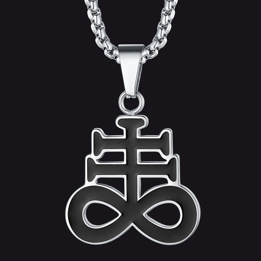 FaithHeart Satanic Leviathan Cross Necklace For Men FaithHeartimg