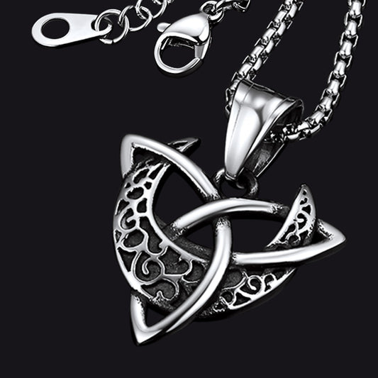 FaithHeart Vintage Triple Moon Goddess Necklace For Men FaithHeartimg