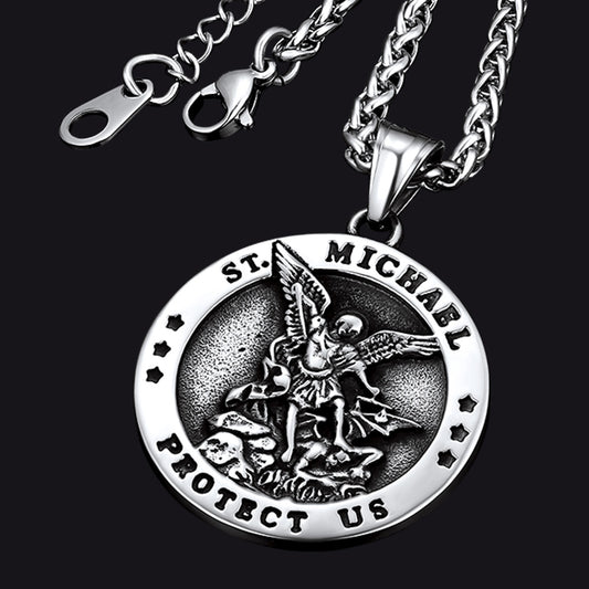 FaithHeart Archangel St. Michael Pendant Necklace for Men FaithHeartimg