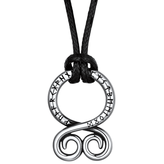FaithHeart Viking Troll Cross Necklace Amulet Pendant with Runes FaithHeartimg