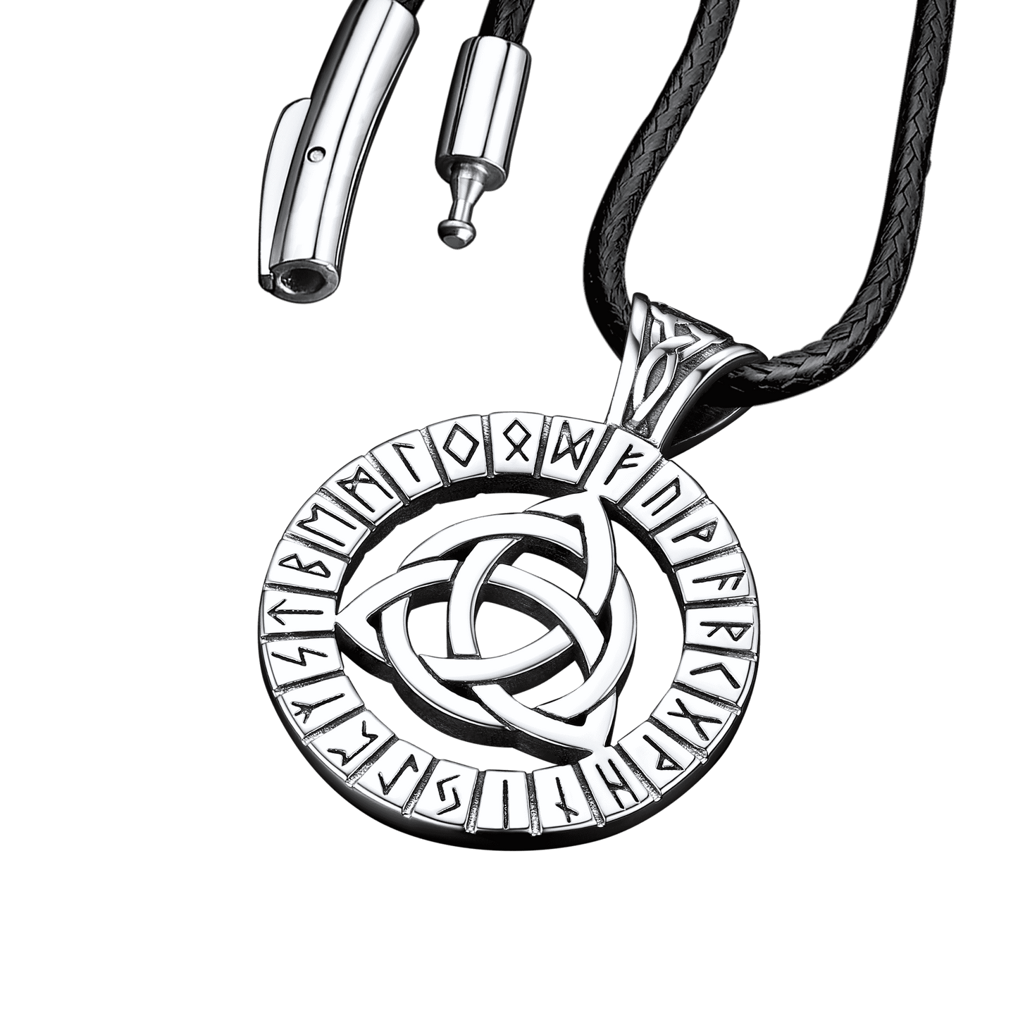 FaithHeart Viking Runes Celtic Knot Necklace for Men FaithHeart