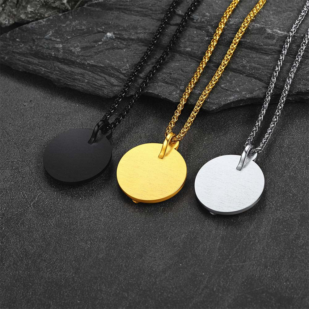 FaithHeart Custom Round Picture Necklace Skull Wrap Pendant FaithHeart