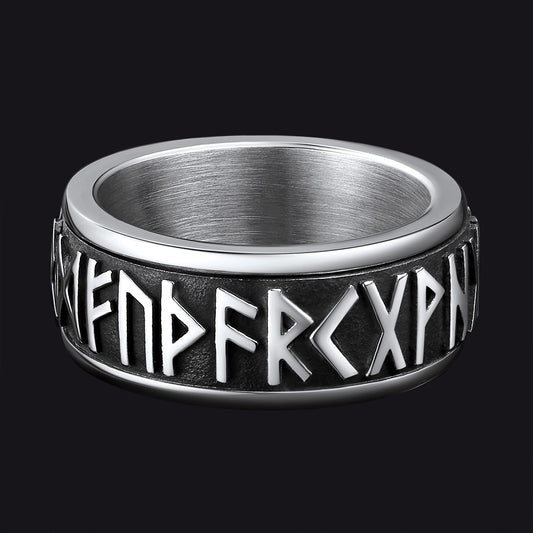 FaithHeart Norse Viking Rune Spinner Ring For Anxiety For Men FaithHeartimg