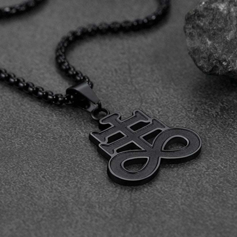 FaithHeart Satanic Leviathan Cross Necklace For Men FaithHeart