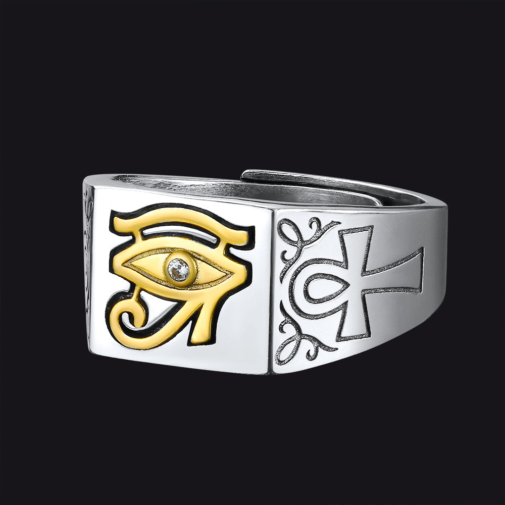 Sterling Silver Eye of Horus Ring