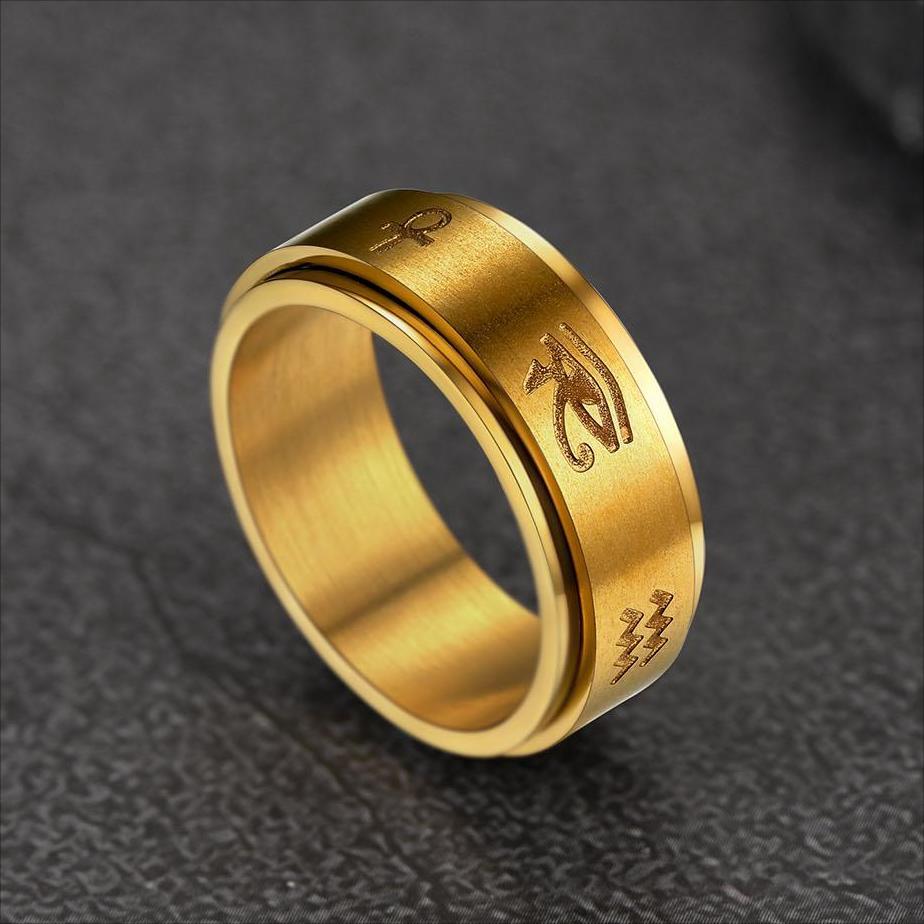 FaithHeart Egyptian Eye Of Horus Spinning Fidget Anxiety Ring FaithHeart