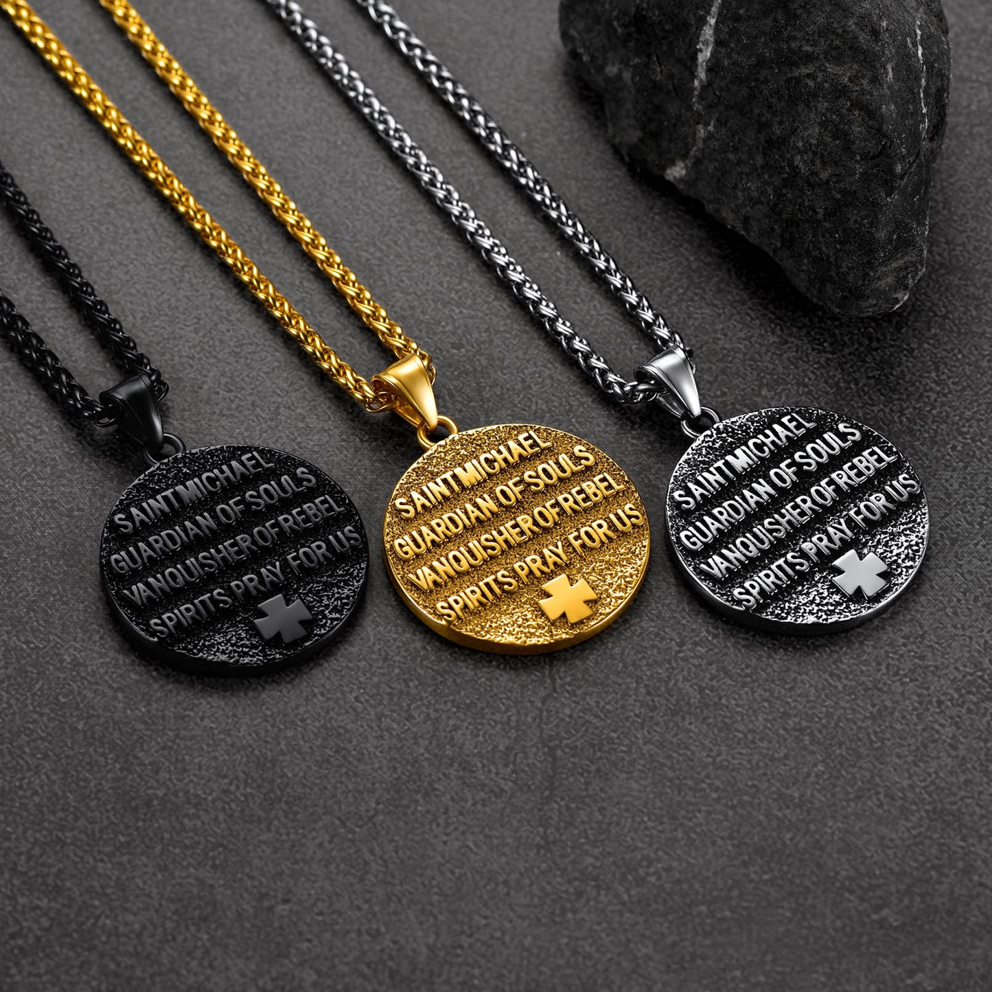 FaithHeart Archangel St. Michael Pendant Necklace for Men FaithHeart