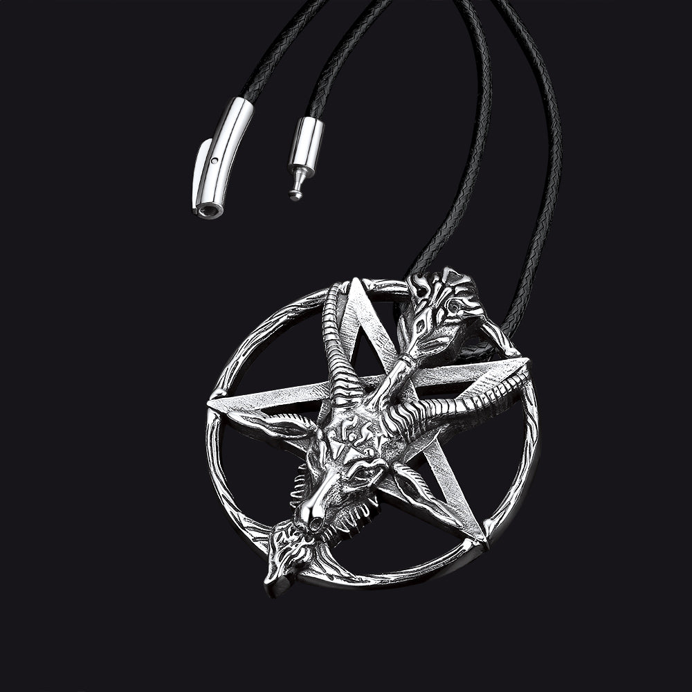 FaithHeart Satanic Baphomet Goat Pentagram Necklace for Men FaithHeart