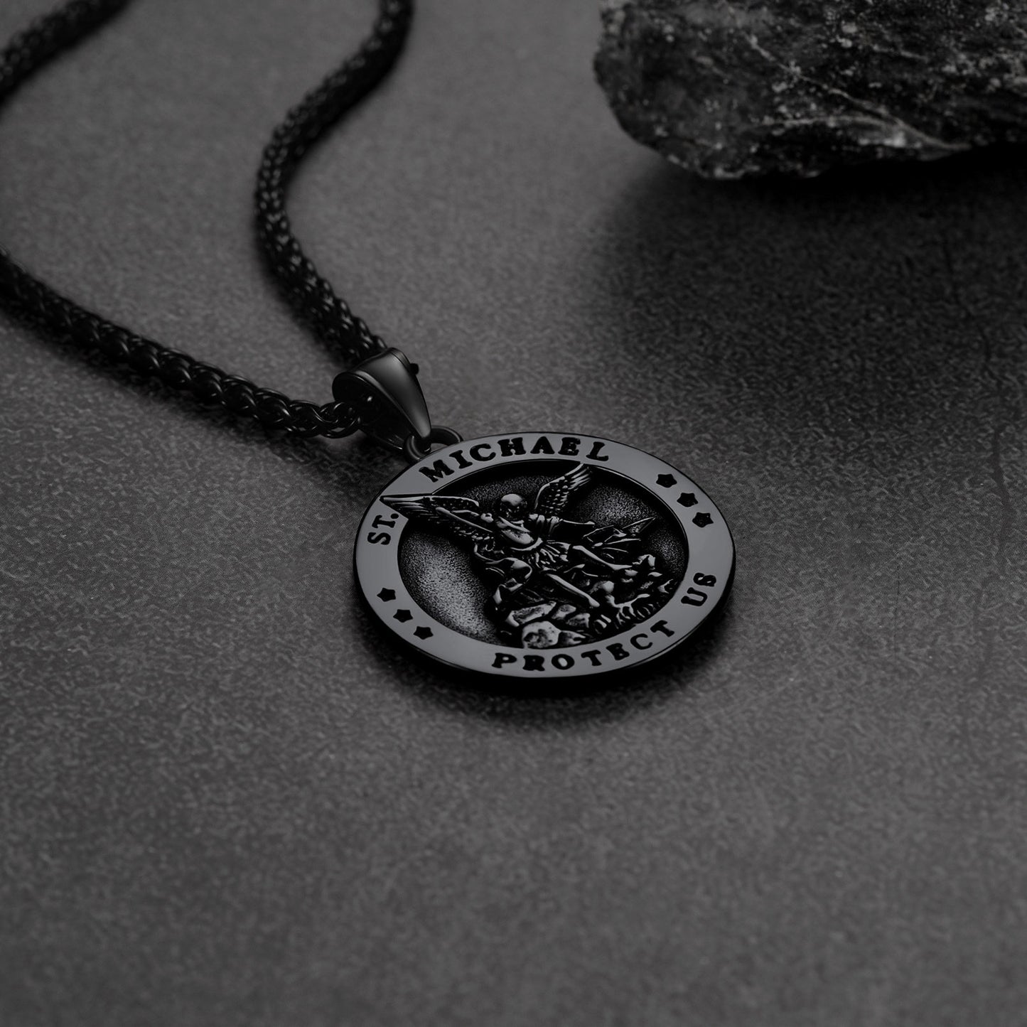 FaithHeart Archangel St. Michael Pendant Necklace for Men FaithHeart