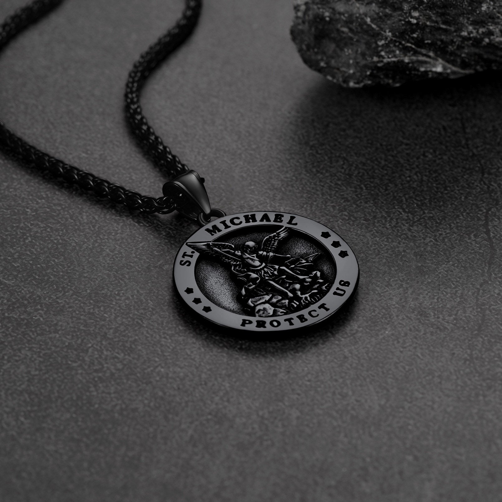 FaithHeart Archangel St. Michael Pendant Necklace for Men FaithHeart
