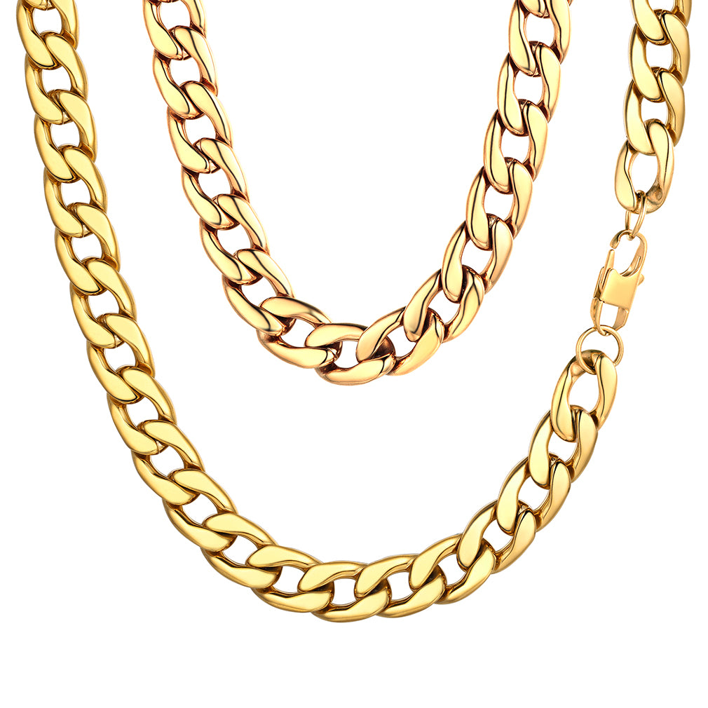 FaithHeart Sturdy Cuban Chain Necklace For Men FaithHeart