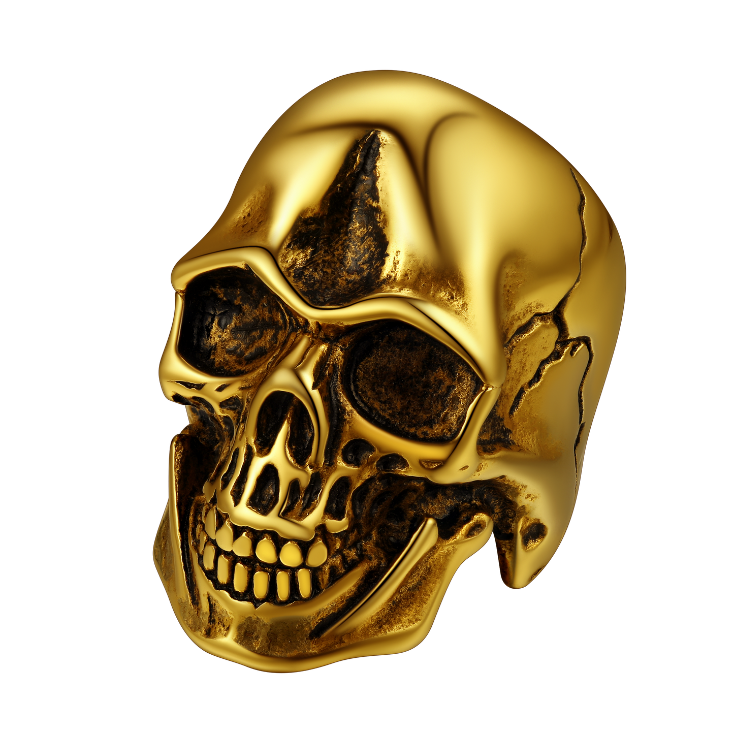 FaithHeart Gothic Biker Skull Ring For Men FaithHeart