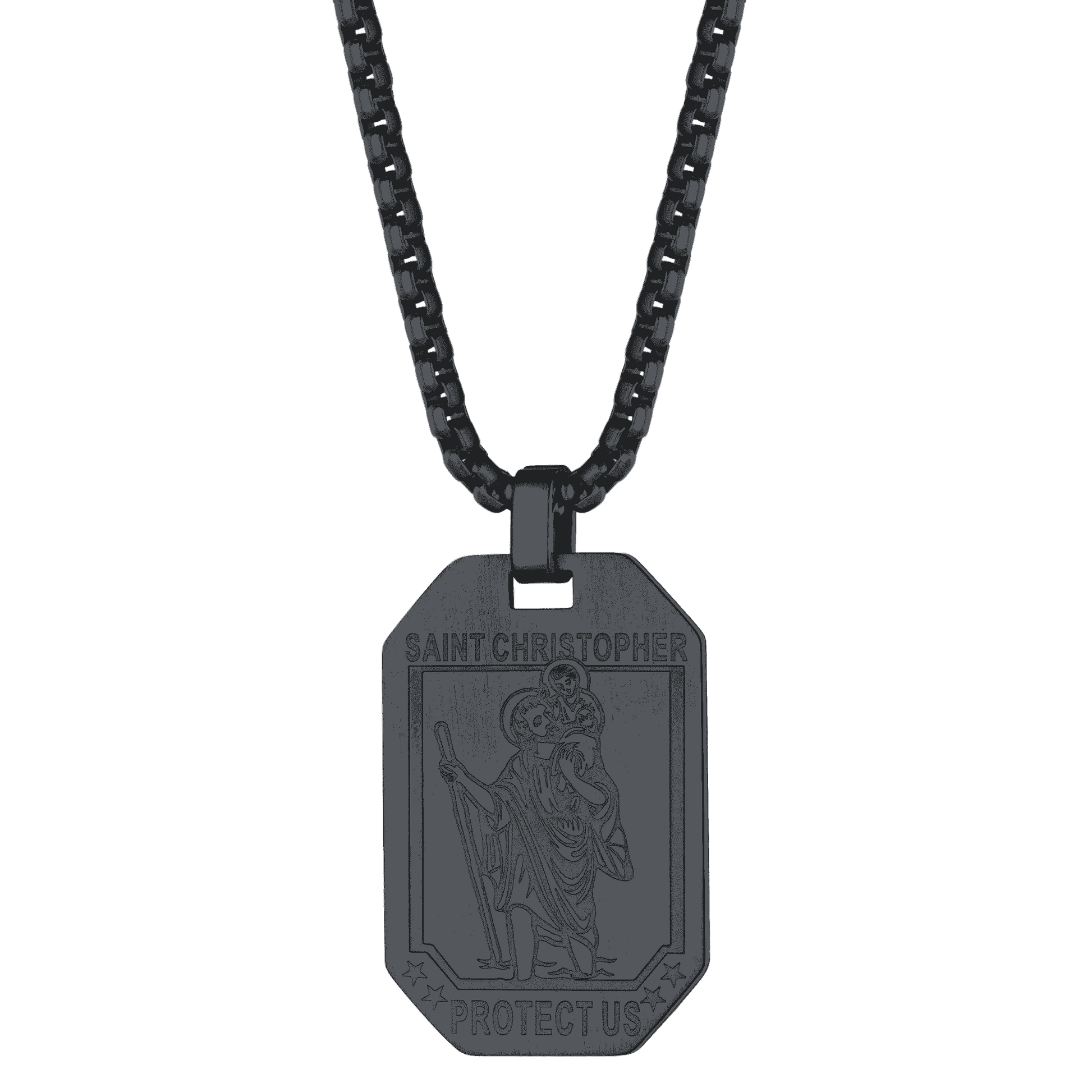 FaithHeart St. Christopher Dog Tag Necklace Medal Jewelry FaithHeart