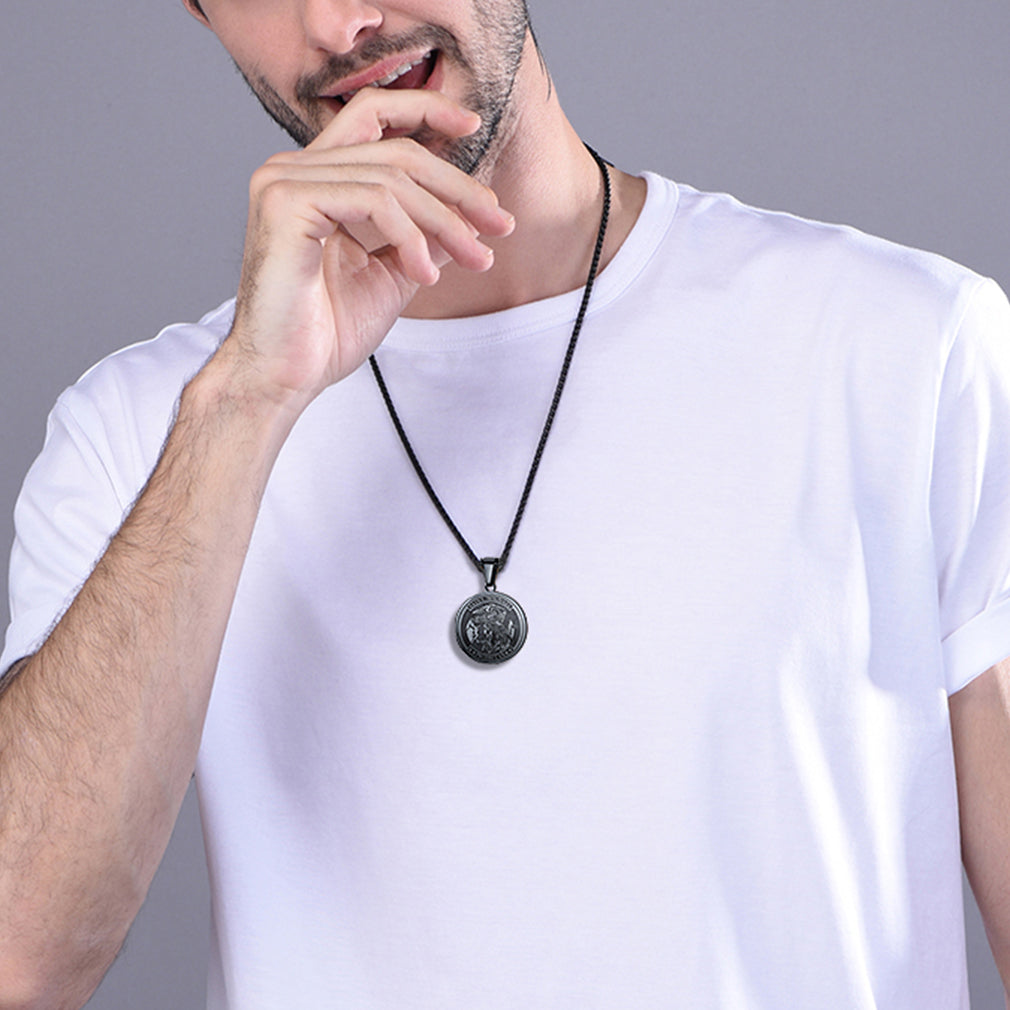 FaithHeart St. Michael Catholic Necklace Medal Protection Necklace for Men FaithHeart
