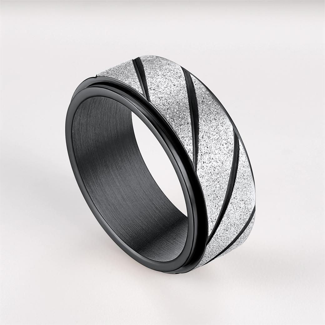 FaithHeart Men's Fashion Fidget Ring for Anxiety Stainless Steel FaithHeart