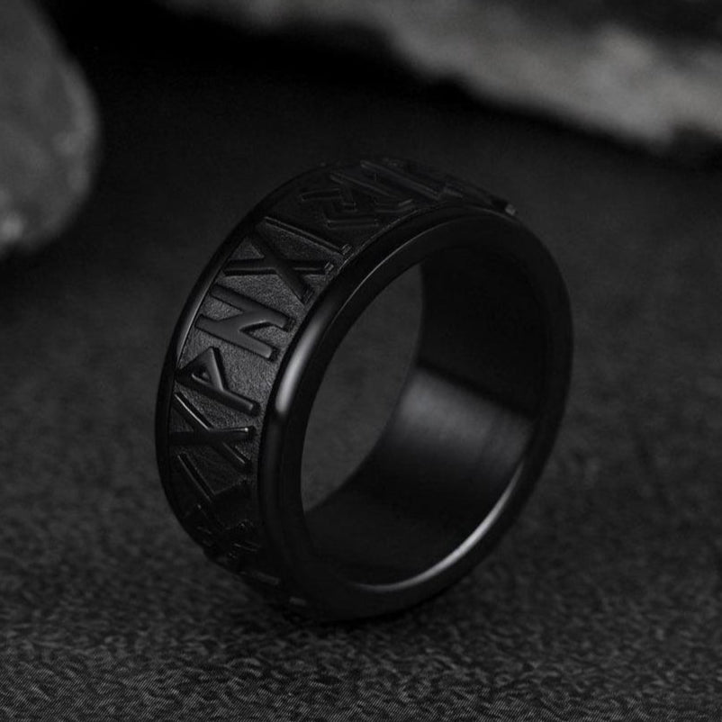 FaithHeart Norse Viking Rune Spinner Ring For Anxiety For Men FaithHeart