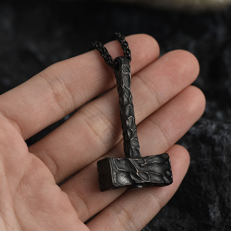 FaithHeart Viking Mjolnir Thor's Hammer Necklace Pendant For Men FaithHeart