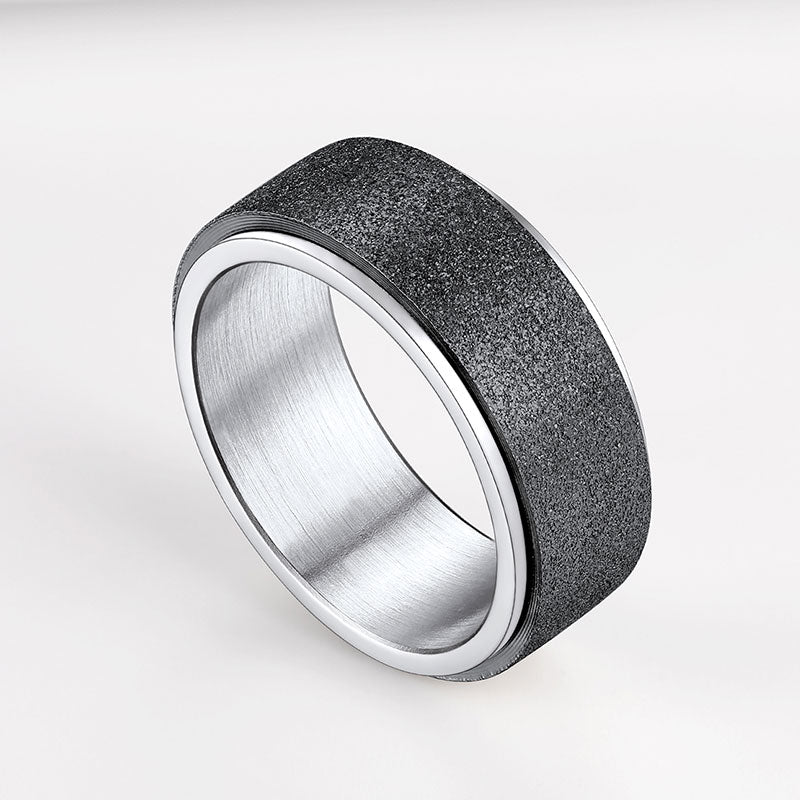 FaithHeart Glitter Finish Fidget Ring for Anxiety Stainless Steel FaithHeart