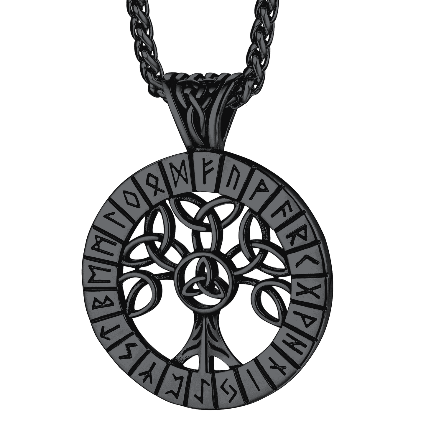 FaithHeart Norse Viking Rune Tree Of Life Necklace For Men FaithHeart