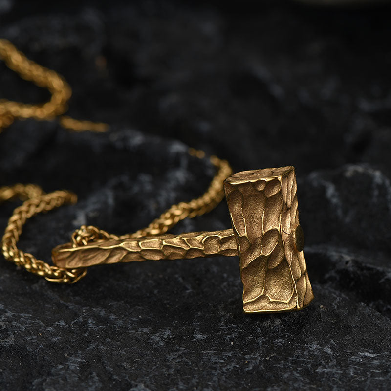 FaithHeart Viking Mjolnir Thor's Hammer Necklace Pendant For Men FaithHeart