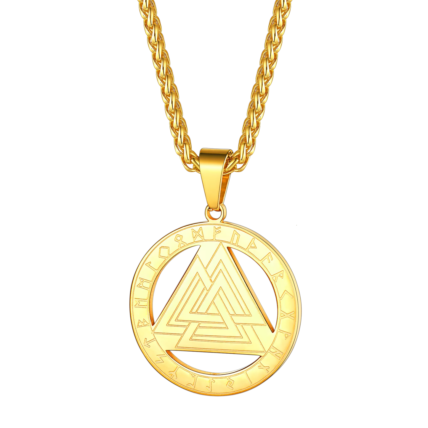 FaithHeart Viking Rune Valknut Necklace for Men FaithHeart