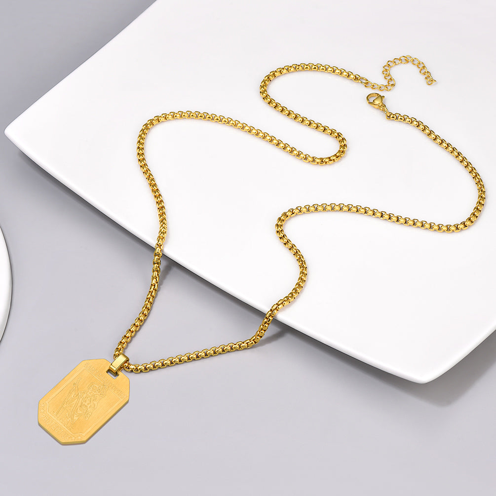 FaithHeart St. Christopher Dog Tag Necklace Medal Jewelry FaithHeart