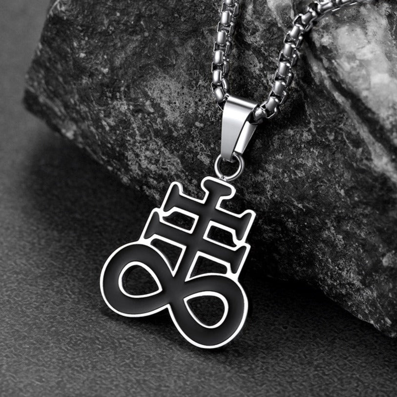 FaithHeart Satanic Leviathan Cross Necklace For Men FaithHeart