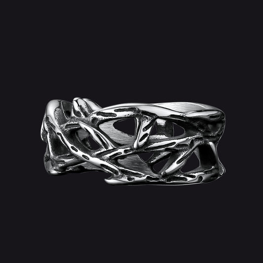 FaithHeart Christian Crown of Thorns Ring Stainless Steel For Men FaithHeartimg