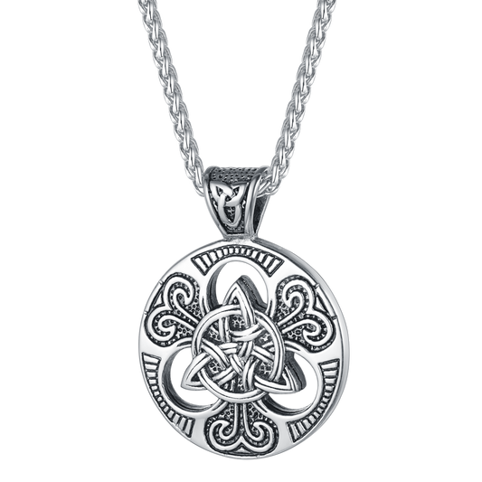 FaithHeart Vintage Celtic Triple Knot Necklace Amulet Pendant for Men FaithHeartimg