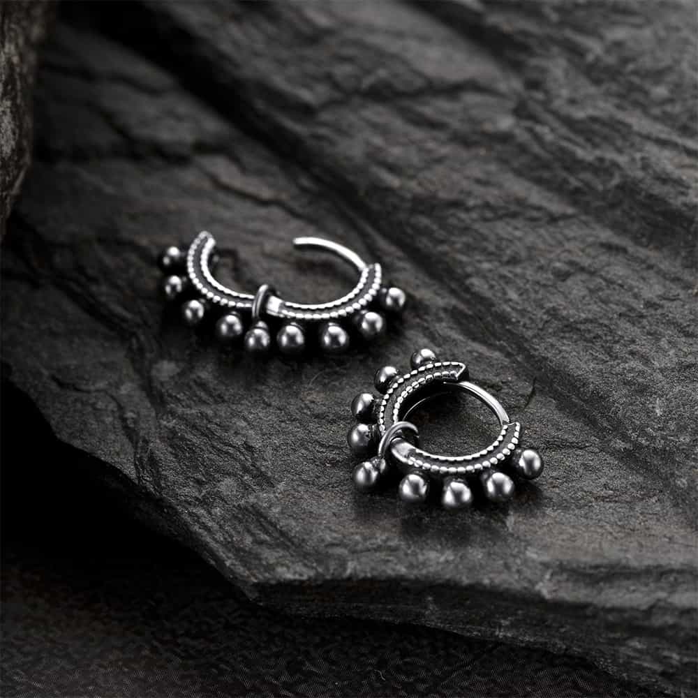 FaithHeart Sterling Silver Cartilage Huggie Hoop Earrings For Men FaithHeart