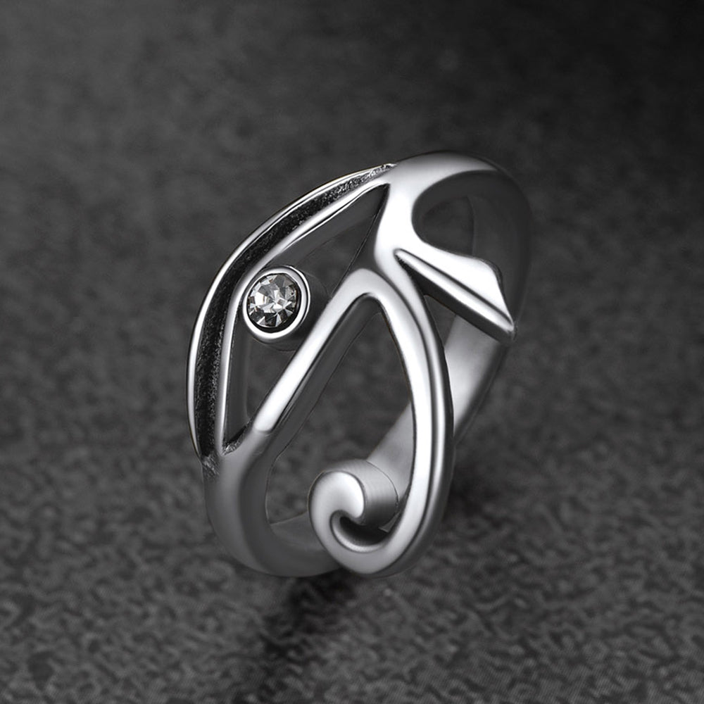 FaithHeart Egyptian Eye of Horus Ring for Men Stainless Steel FaithHeart