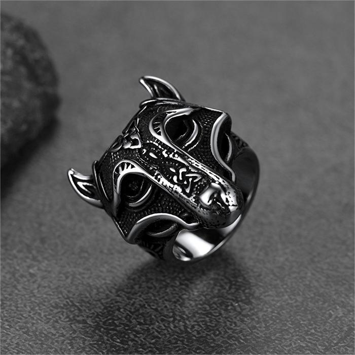 FaithHeart Viking Celtic Wolf Ring for Men Stainless Steel FaithHeart