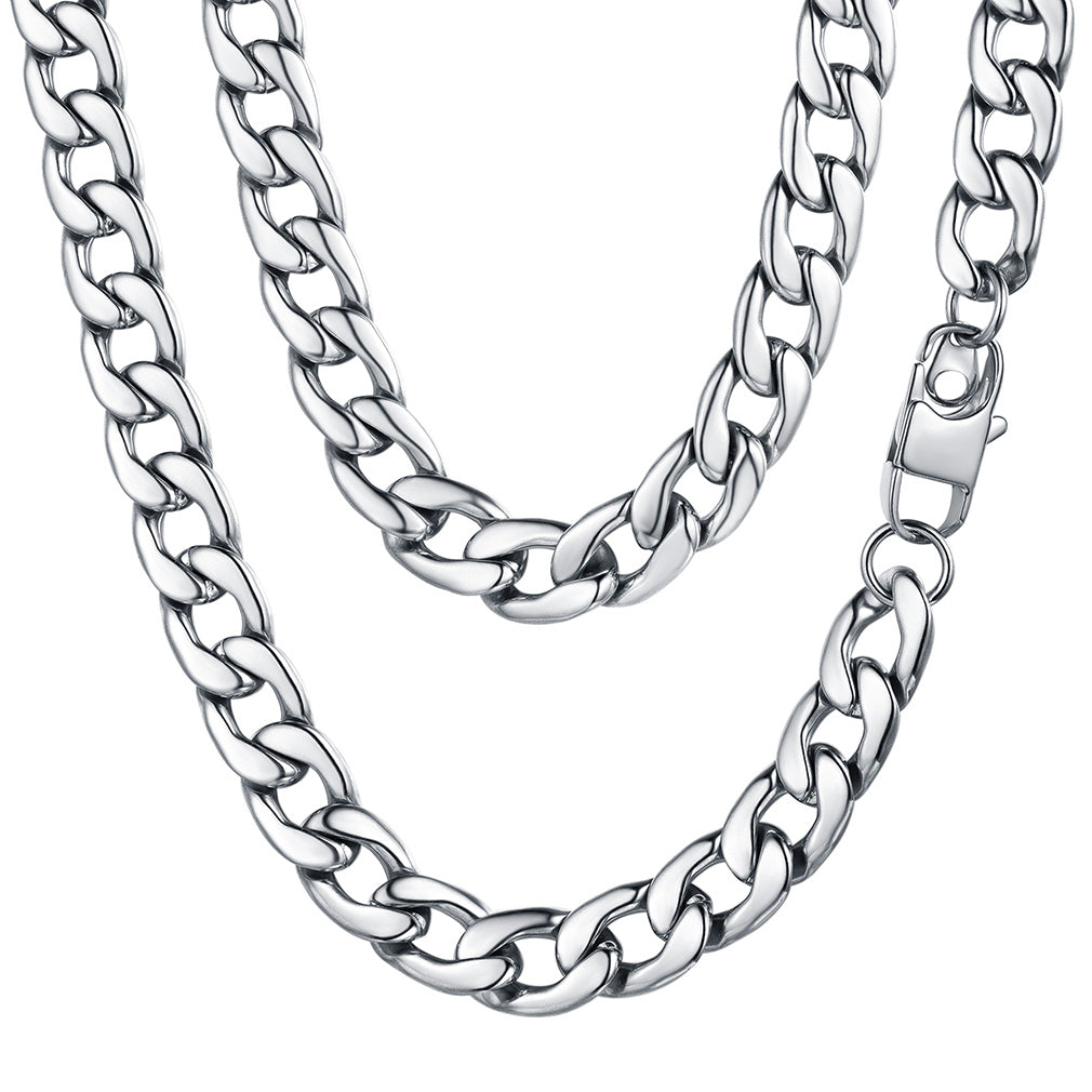 FaithHeart Sturdy Cuban Chain Necklace For Men FaithHeart