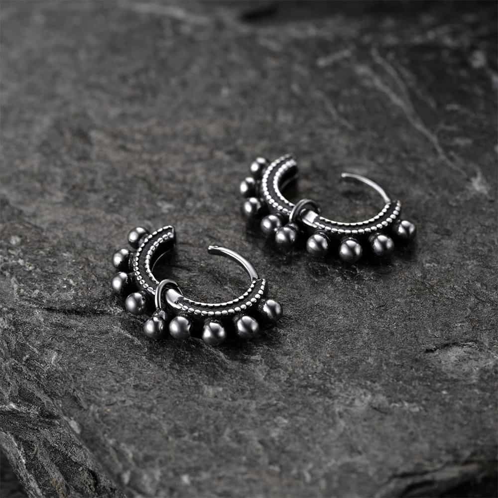 FaithHeart Sterling Silver Cartilage Huggie Hoop Earrings For Men FaithHeart
