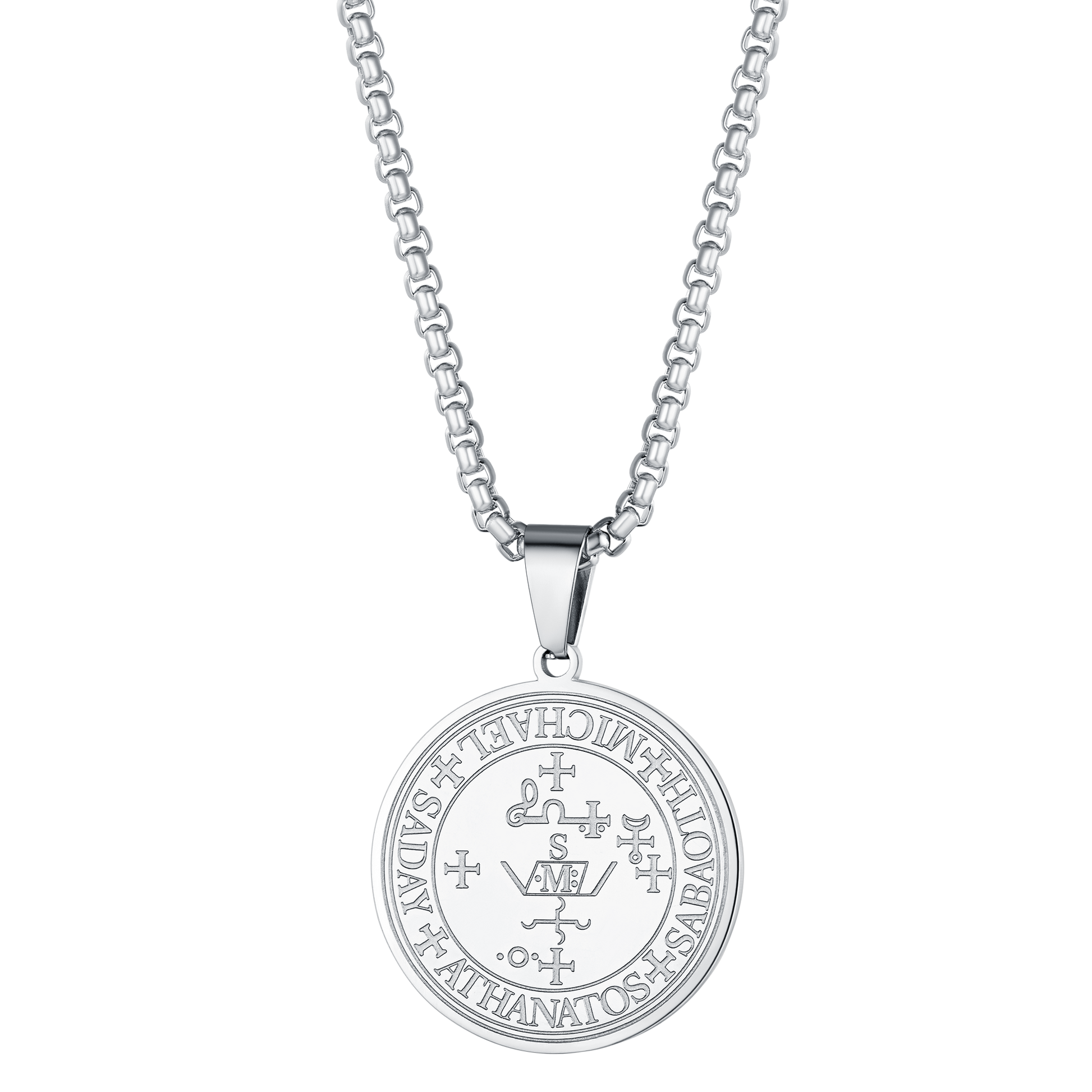 FaithHeart Sigil of Archangel Michael Talisman Necklace for Men FaithHeart