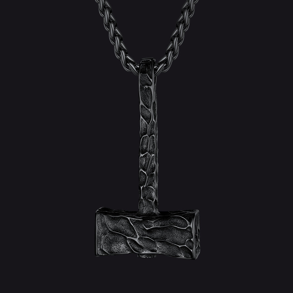 FaithHeart Viking Mjolnir Thor's Hammer Necklace Pendant For Men FaithHeart