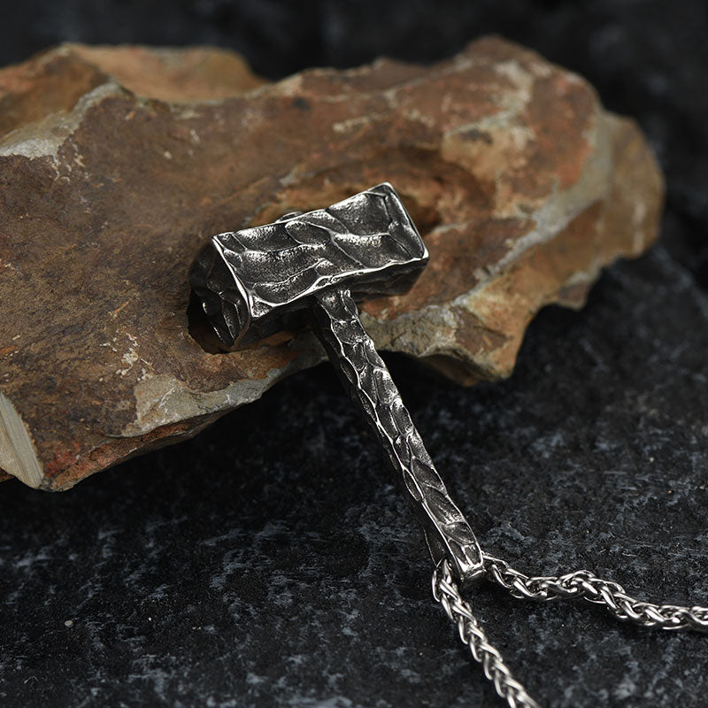 FaithHeart Viking Mjolnir Thor's Hammer Necklace Pendant For Men FaithHeart