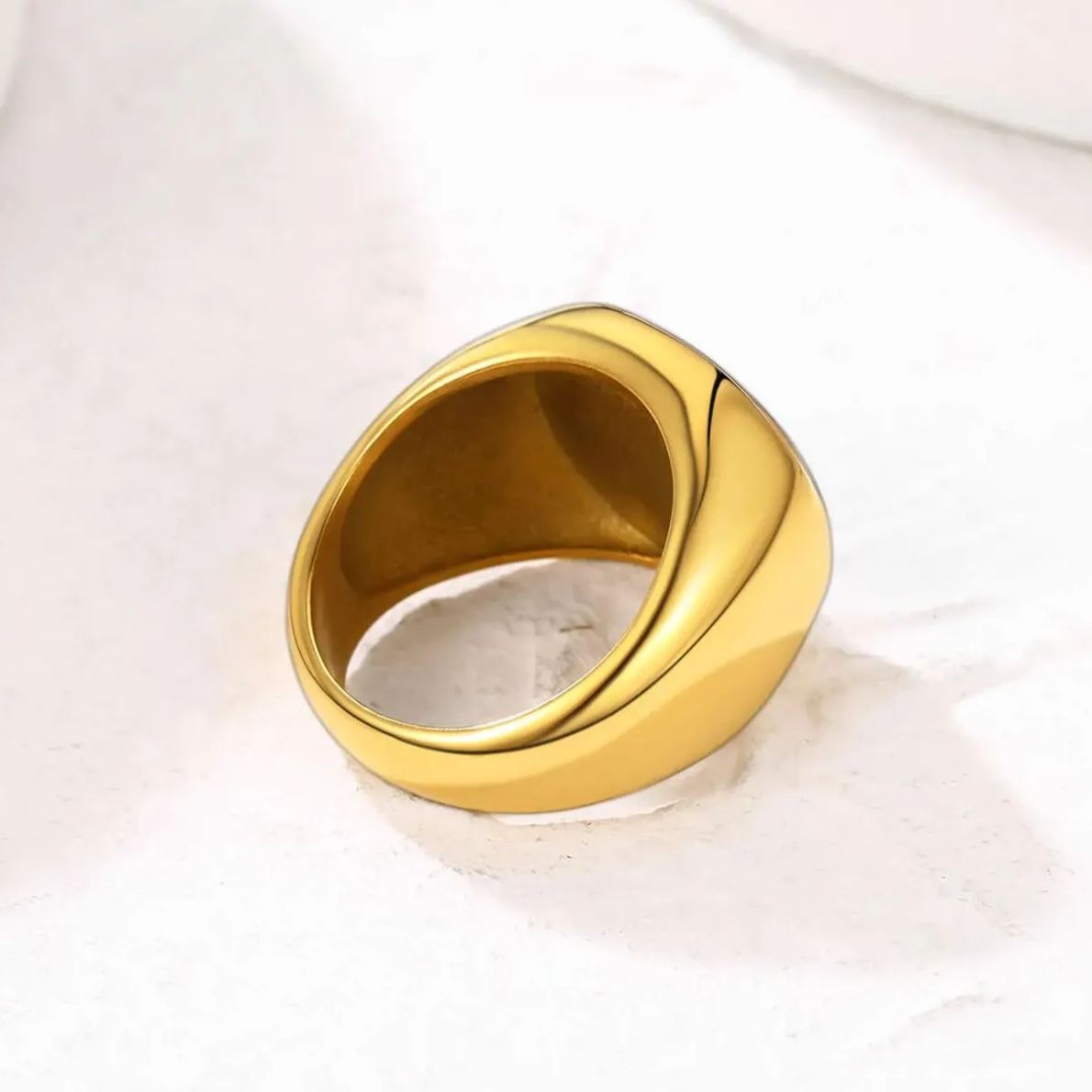 FaithHeart Personalized Photo Ring Signet Ring For Men FaithHeart