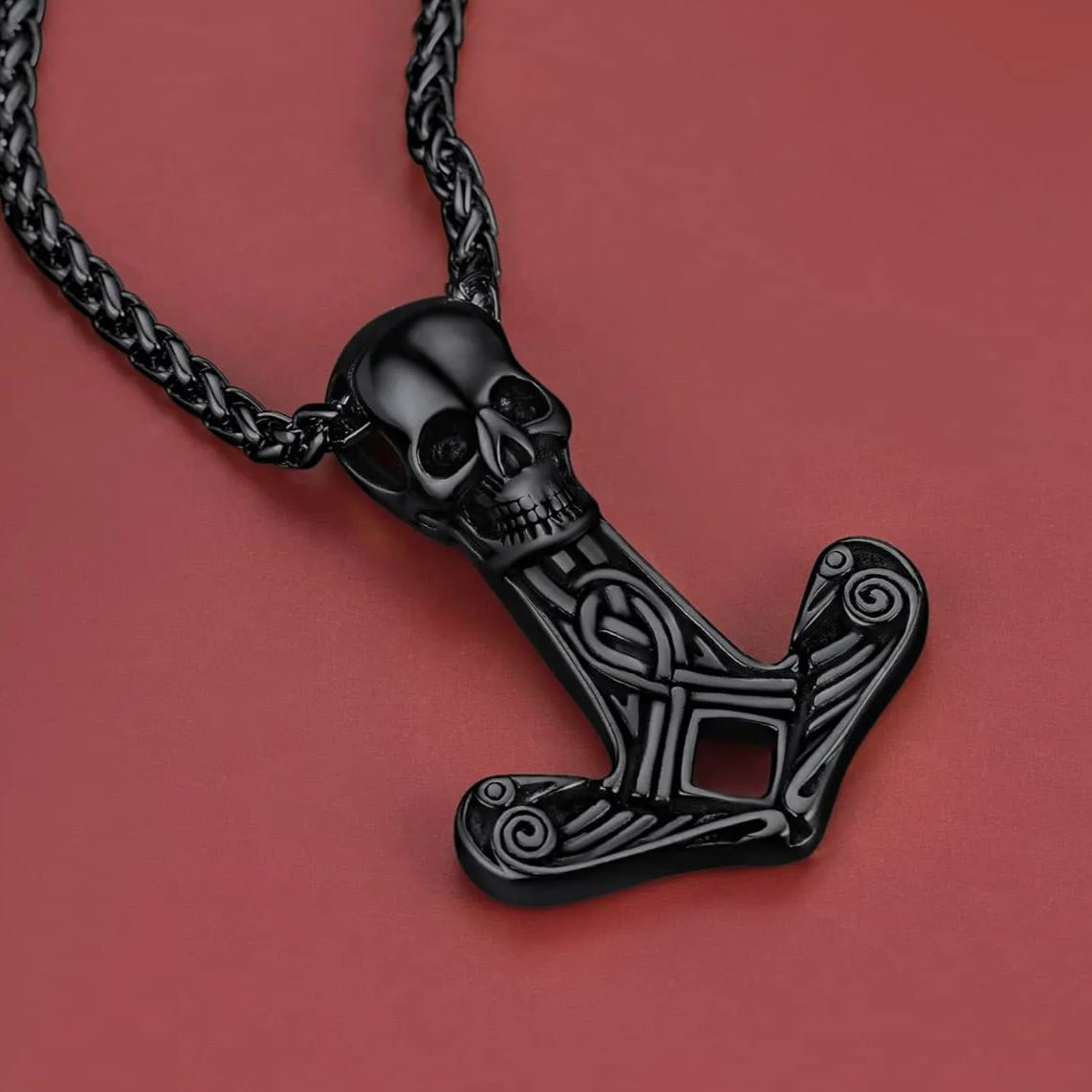 FaithHeart Viking Odin Sword Gungnir Spear Pendant Necklace for Men FaithHeart