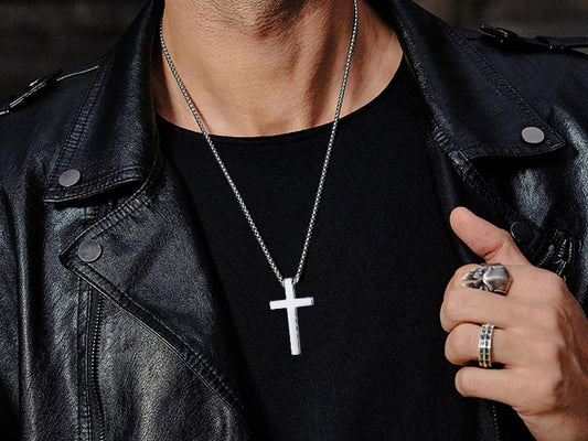 Stainless Steel cross necklace for men