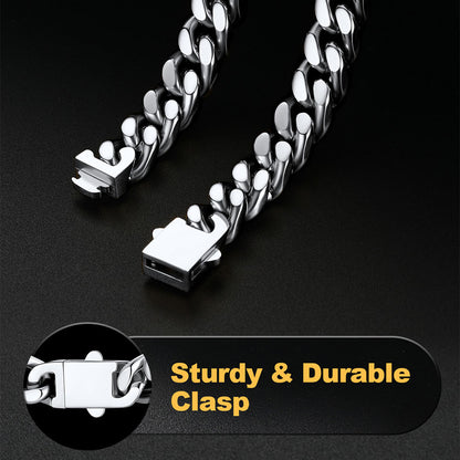 Hip hop jewelry Miami Cuban link necklace 9mm